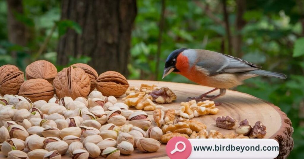 A variety of pistachios in a bowl, showcasing the rich source of nutrients beneficial for birds, including healthy fats, proteins, and vitamins.