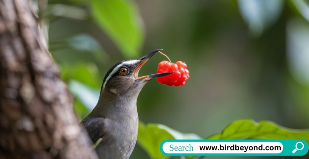 A close-up of a bird's tongue, showing its complex structure and versatile functions beyond tasting, such as feeding and vocalization.