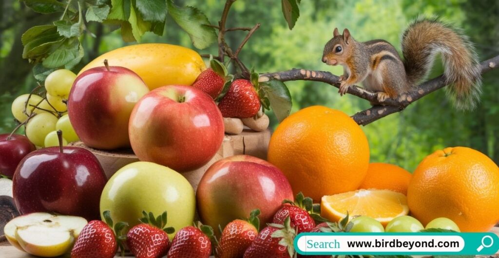 Squirrel eating an apple core, exploring the safety of apple cores and seeds in a squirrel's diet