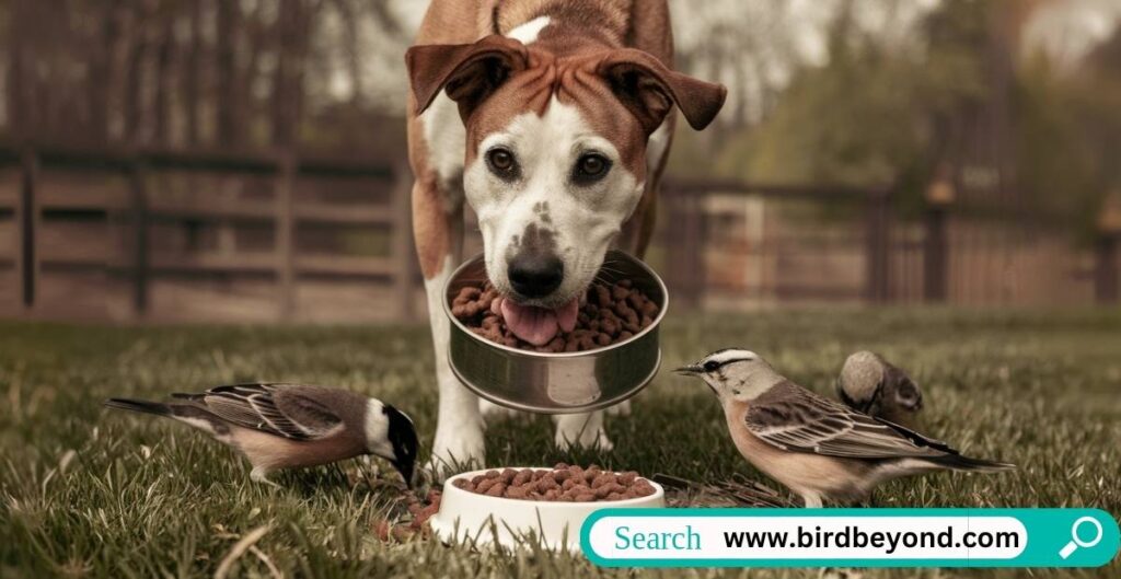 Seasonal considerations for feeding birds, with a focus on adapting bird food options like dog food throughout the year.