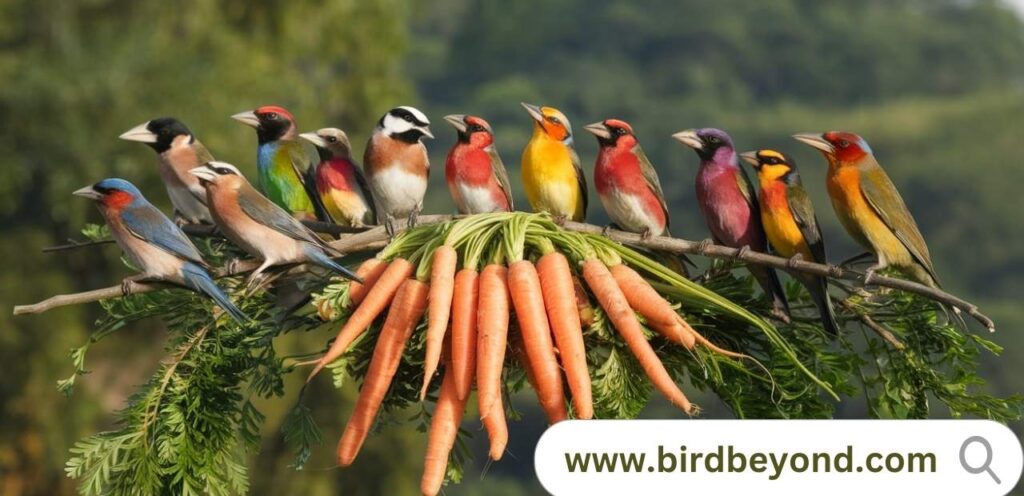 Nutritional benefits of carrots for birds, rich in vitamins and fiber for healthy digestion and vision