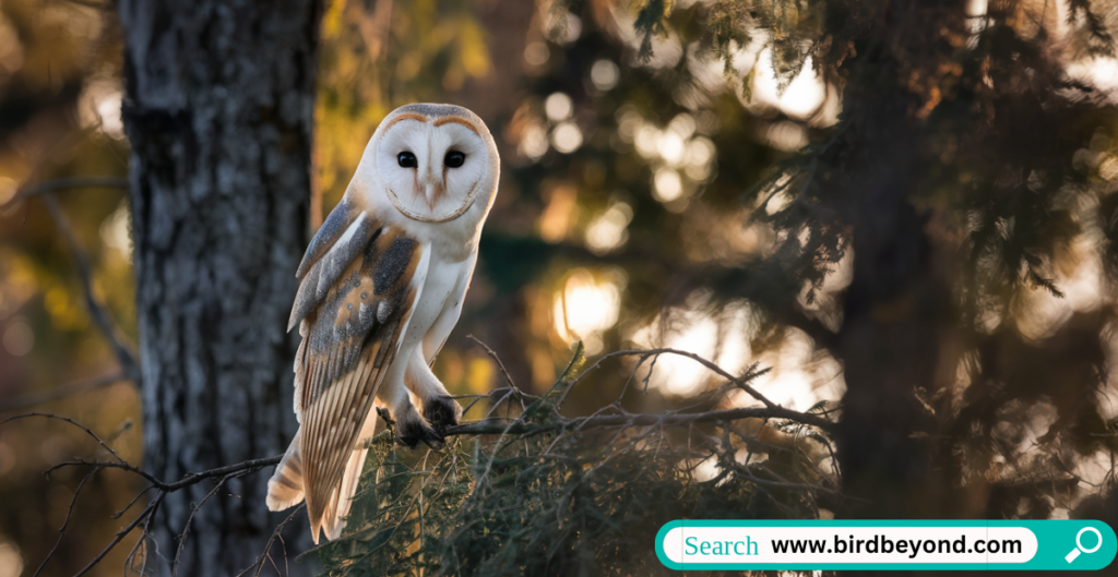 Nocturnal birds like owls, nightjars, and kiwis resting during the day and hunting at night with adaptations for night vision, silent flight, and acute hearing.