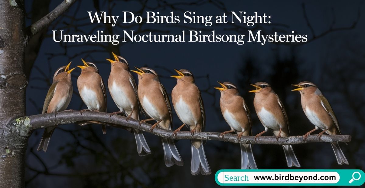 A bird singing under the moonlight, symbolizing the reasons behind nighttime bird songs and their cultural significance around the world.