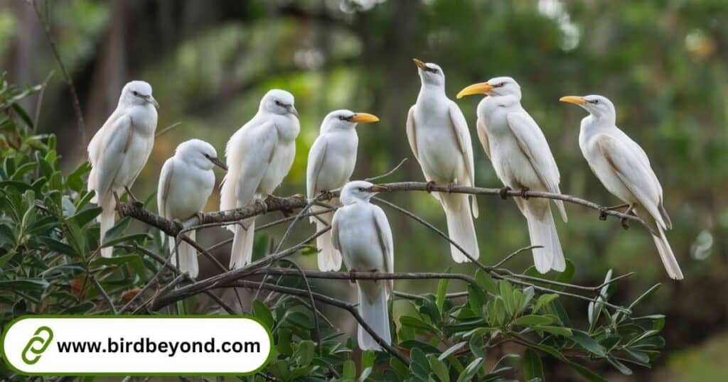 Overview of white birds in Florida, featuring iconic species like Great Egret and White Ibis in lush wetland scenery